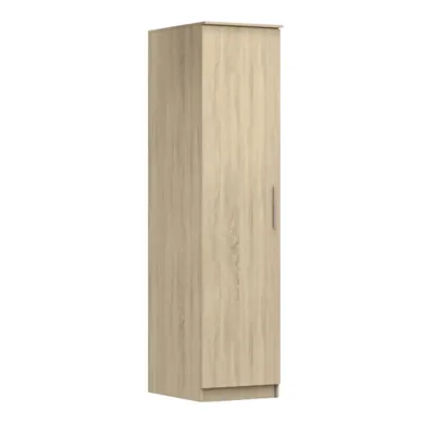 Produktbild von Drehtürenschrank Kleiderschrank Schrank mit Spiegel 50 cm Sonoma/Sonoma - Szantal 1D