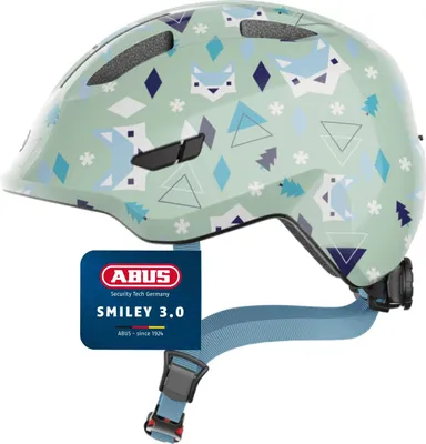 Produktbild von ABUS Kinderhelm Smiley 3.0 - Fahrradhelm mit tiefer Passform, kindergerechten Designs & Platz für einen Zopf Mädchen und Jungs