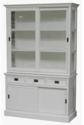 Produktbild von Casa Padrino Shabby Chic Buffetschrank im Landhaus Stil, Weiß, 125 x 48 x 225 cm