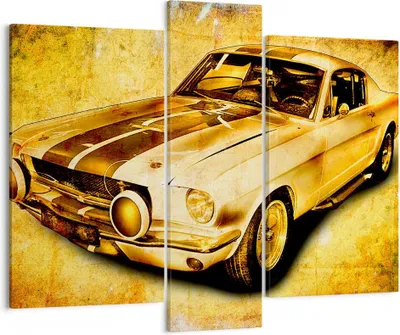Produktbild von Bild auf Leinwand - Leinwandbild - Auto klassisch Geschwindigkeit Sammler - 95x80cm - Wand Bild - Wanddeko - Leinwanddruck - Bilder - Kunstdruck - Leinwand bilder - Wandkunst - CB95x80-0528