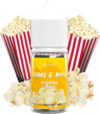 Produktbild von Belissia Shake and Make Popcorn Refill - 30 ml hochdosiertes Lebensmittelaroma - zum Nachfüllen - Für Backen, Speisen, Getränke, Shakes, DIY uvm
