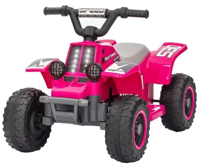 Zdjęcie produktu dla Elektryczny pojazd dla dzieci typu quad, 6V, z oświetleniem LED | Kolor: Różowy | Wymiary: 42,5 x 70,5 x 46,5 cm
