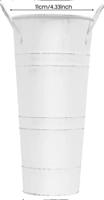 Obrázek produktu pro Kovové vázy ve tvaru válce, sada 8 kusů, BÍLÁ