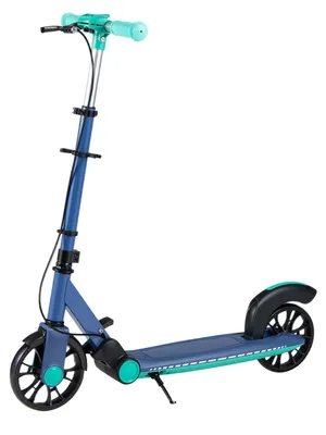 Produktbild von KOMFOTTEU Cityroller, höhenverstellbarer Scooter bis 100 kg belastbar, Kinderroller mit 2 LED Rädern, Tretroller mit Hinterradbremse & Handbremse, klappbarer Kickscooter für Kinder, Jugendliche & Erwachsene