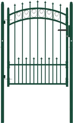 Immagine prodotto di Cancello per recinzione con punte in acciaio 100x125 cm verde
