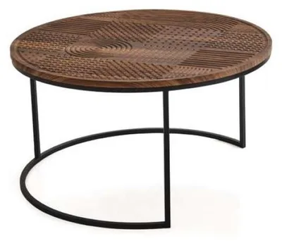 Produktbild von Tische Designer Luxus Beistelltisch Neu Couchtische Tisch 2 tlg. Braun