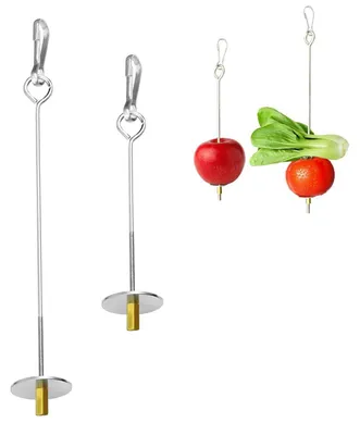 Produktbild von 2 Stück Vogel Spielzeug Edelstahl Obst Gemüse Halter Futtersuche