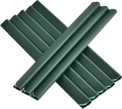 Produktbild von PVC Sichtschutzstreifen 4er Set mit 120 Befestigungsclips - 4 Rollen á 35m x 19cm Sichtschutz für Doppelstabmatten Zaun - Zaunfolie grün | Juskys