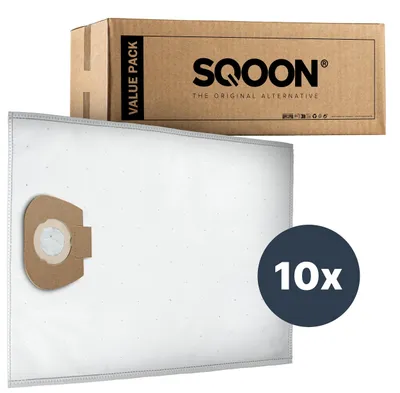 Produktbild von SQOON® Staubsaugerbeutel 10 Stück für Nilfisk AERO 20/25 & Makita VC2010 / VC2512 / VC3011 – Ersatz für 107419590