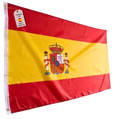 Spanienflagge 150x90 cm, Polyester, mit 2 Metallösen, für Innen & Außen