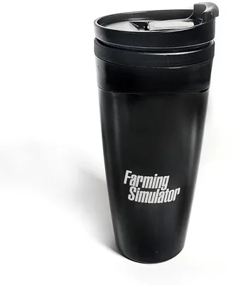 Thermosbecher 350 ml, Kunststoff, Schwarz – für warme Getränke