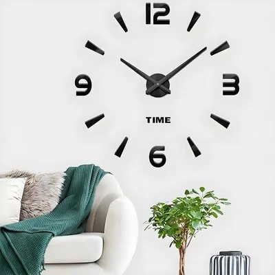 Produktbild von Moderne schwarze 3D-Wanduhr für Haus und Büro