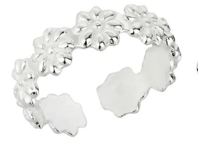 Produktbild von Zehenring Zehring Blumenmuster 925 Silber