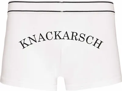 Produktbild von Boxershorts - Mann - Boxer-0009-man-white-h-L - weiß - L - hinten - Knackarsch - lustiges Motiv - Spruch - Unterwäsche - Unterhose - Freizeit - lustig