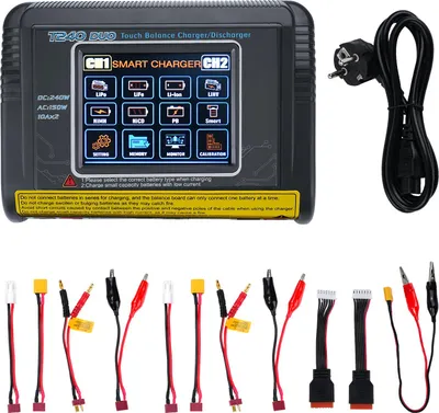 Produktbild von T240 Dual-Channel-Batterieladegerät AC150W DC240W 10A Balance-Ladegerät Entladegerät für NiMH NiCD EU
