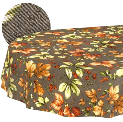 Produktbild von Tischdecke oval 200x140 cm abwaschbar Herbst Gartentischdecke ANRO