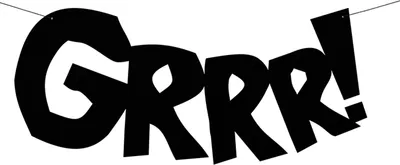 Produktbild von Monster Girlande - Grrr Schriftzug