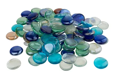 Produktbild von VBS XXL Glassteine Bunt 1 kg Dekosteine Bastelsteine Mosaiksteine 1 cm bis 2 cm Ø 2,8 cm