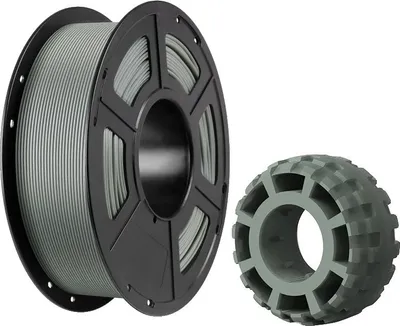 Obrázek produktu pro Flexibilní filament pro 3D tisk, pevnost, vysoká odolnost, 1 kg, šedá barva