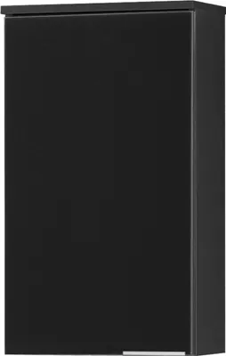 Produktbild von FACKELMANN Hängeschrank KARA / Soft-Close-System / Maße (B x H x T): ca. 41 x 70 x 23 cm / Türanschlag links / Möbel fürs WC oder Bad / Korpus: Anthrazit / Front: lackiertes Glas in Anthrazit