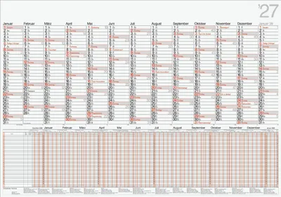 Produktbild von rido/idé 7033710007 Plakatkalender Mod. Kombi 2027 980×685 mm