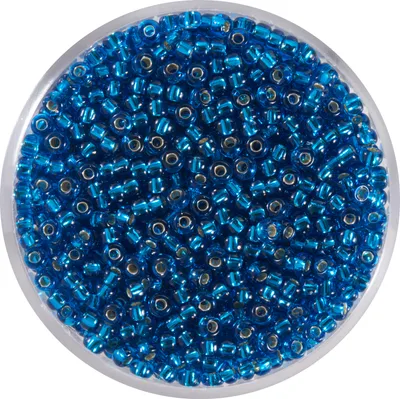 Produktbild von Miyuki-Rocailles, 2,2mm, 12g silverlined turquois