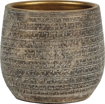 Produktbild von Übertopf innen Passion for Pottery Solano Ton Ø 20 cm H 18 cm altgold