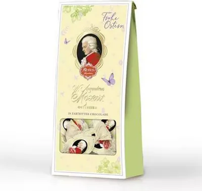 Zdjęcie produktu dla Reber Mozart Pisanki z ciemnej czekolady z kremowym nadzieniem 80g
