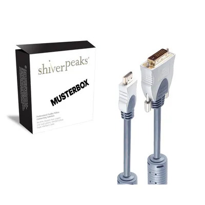 Obrázek produktu pro S/CONN 1m HDMI - DVI-D, 1 m, HDMI, DVI-D, Samec, Samec, Zlato