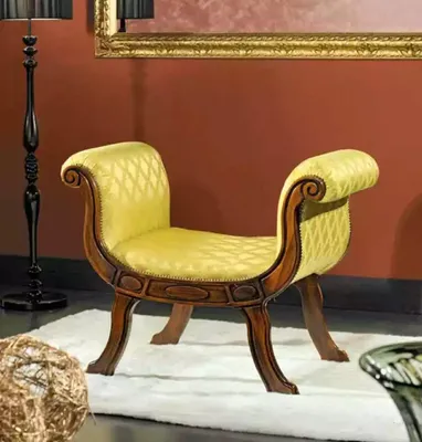 Produktbild von Designer Sitzbank Polster Textil Stoff Klassische Luxus Bank Möbel Neu