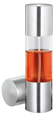 Essigspray aus Edelstahl, 0,2 l, 15x10x10 cm, silber/transparent