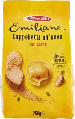 Produktbild von 6x Barilla Emiliane cappelletti mit Fleisch Nudeln mit ei 250g