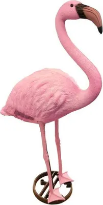 Image de Flamant Rose Décoratif de Jardin, Résine, Hauteur 88 cm, UBBINK