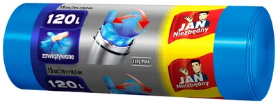 Obrázok produktu pre Sáčky na odpadky Jan Nevyhnutné, 120l, 15 kusov