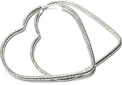 Produktbild von Ohrring 925 Silber diamantiert Herzform Bügelcreole Ohrschmuck