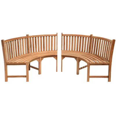 Produktbild von Teako Design Rundbank Rom Teakholz Massiv Halbrund 180 Grad 220 cm