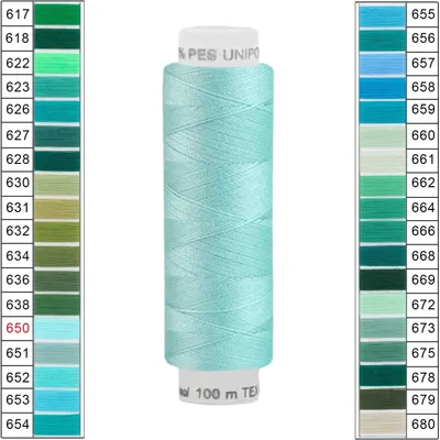 100m / 1 Spule Unipoly 120 TEX14x2 Polyester hellblau