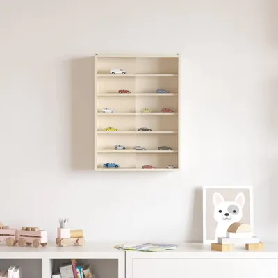 Imagen del producto de Maison Exclusive: Vitrina mural con estante, color beige, 40 x 8,5 x 54 cm, fabricada en contrachapado
