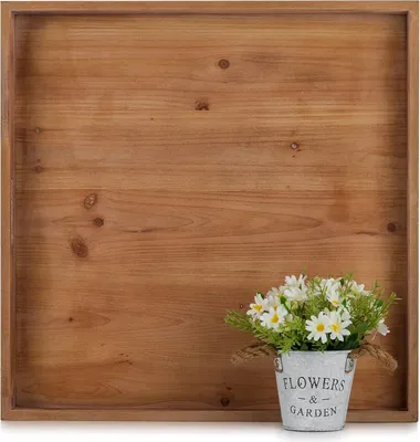 Productafbeelding van Famanu serveerplank groot - Vierkant, hout, antislip, rustiek