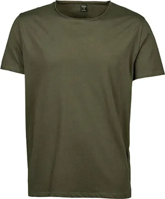 Produktbild von Tee Jays 5060 | Herren Raw Edge Tee / 100 %ringgesponnene,gekämmte Baumwolle - Farbe: Olive - Größe: M