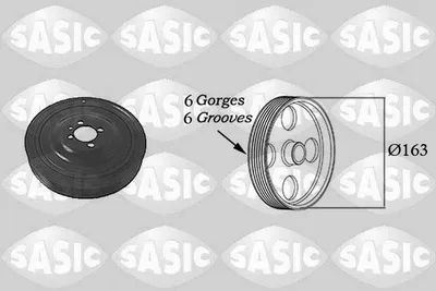 Produktbild von SASIC 2156029 Riemenscheibe Kurbelwelle für OPEL ZAFIRA B (A05) 163mm
