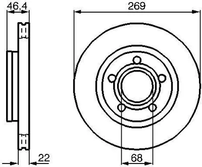 Produktbild von 2x BOSCH 0 986 478 574 Bremsscheibe Hinterachse
