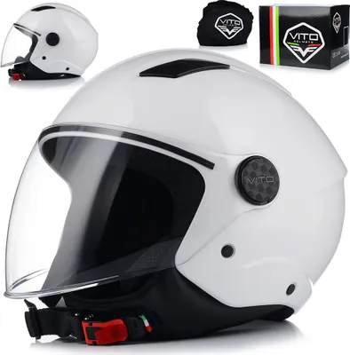Produktbild von Jethelm Motorradhelm | VITO UNO | Motorrad Helm Rollerhelm Jet ECER 22.06 Gr.M 57-58cm