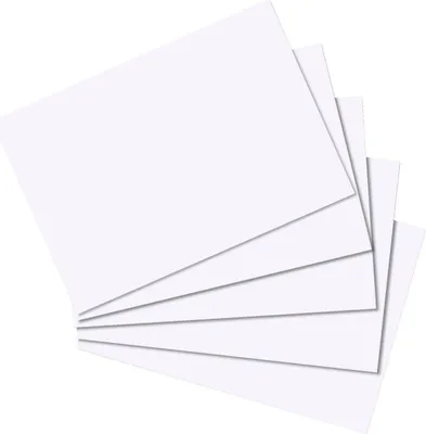 Produktbild von Karteikarten A8 170g/qm blanko weiß VE=10x100 Stück