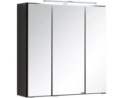 Produktbild von Bologna 3D-Spiegelschrank, graphitgrau, LED-Aufbauleuchte