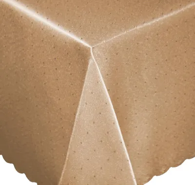 Produktbild von Tischdecke 130x160 cm braun hell eckig Mitteldecke Punkte bügelfrei fleckenabweisend