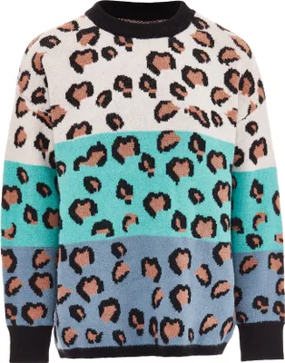 Image de Pull en maille ebeeza pour femme - turquoise, M