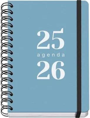 Immagine prodotto di Agenda scolastica 2025-2026, formato A5 con panoramica settimanale e chiusura elastica
