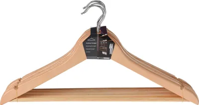 Obrázek produktu pro Dřevěný věšák na oděvy 6 kusů