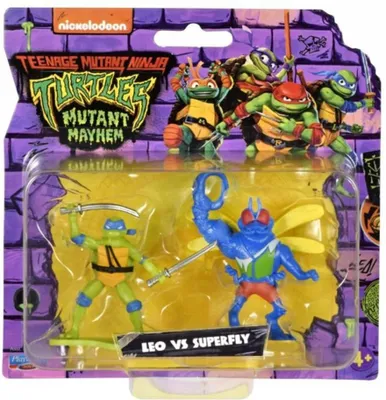 Obrázok produktu pre Ninja korytnačky Akčná figúrka Leo vs Superfly Playmates
